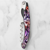 Blasen aus farbigem Glas oder wertvollen Steinen? Kellnermesser (Vorderseite)