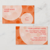 Blasen aus Orange Fizz Visitenkarten-Vorlagen Visitenkarte (Vorne/Hinten)