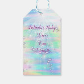 Blasen & Baby Mermaids Babydusche Geschenkanhänger (Rückseite)