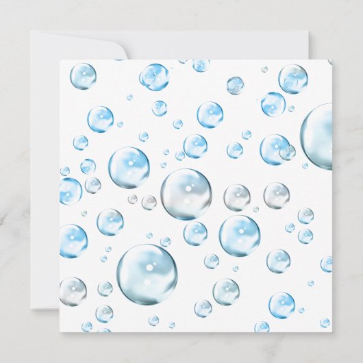 Blasen Babydusche Einladung (Rückseite)