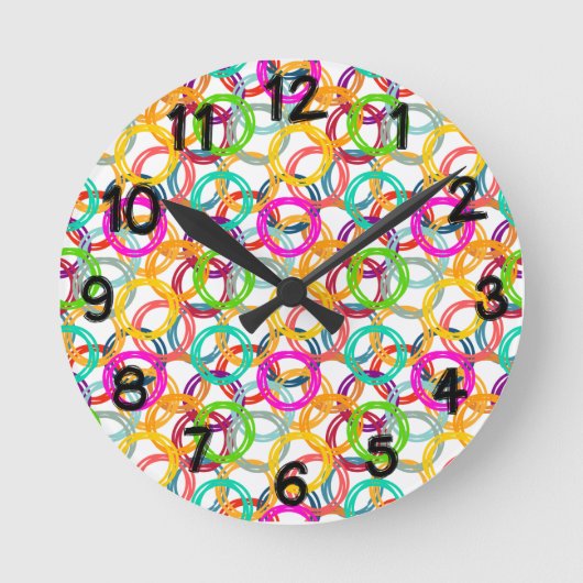 Blasen, Blasen überall Runde Wanduhr (Vorderseite)