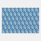Blasen (Blues, Grüntöne & Gelb) Packpapier Geschenkpapier Set (Vorderseite)