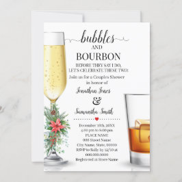 Blasen & Bourbon, bevor ich Paare Dusche Weihnacht Einladung