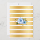 Blasen & Bourbon bevor ich Paare duschen blau Einladung (Rückseite)