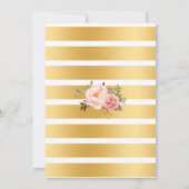 Blasen & Bourbon Rosa Blume Erwachsene Geburtstag Einladung (Rückseite)