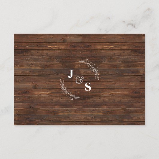 Blasen & Brände Rustikale Details Extra Informatio Begleitkarte (Rückseite)