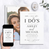 Blasen & Brisen Einfache Script-Foto-Dusche Einladung