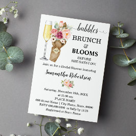 Blasen Brunch & Blogs Brautparty Rosa Blume Einladung