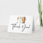 Blasen brüsten und Windeln auch! Babyparty Dankeskarte (Vorderseite)