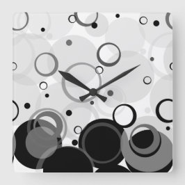 Blasen, Champagner [Zirkeltanz] Quadratische Wanduhr