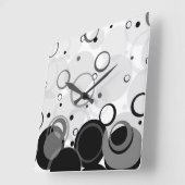 Blasen, Champagner [Zirkeltanz] Quadratische Wanduhr (Winkel)