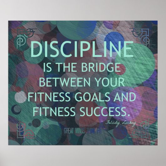 Blasen der Fitness Disziplin Poster (Vorne)