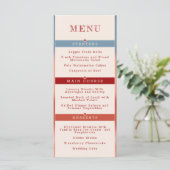 Blasen der Liebe: Kompakte Hochzeit Menükarte (Stehend Vorderseite)