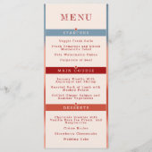 Blasen der Liebe: Kompakte Hochzeit Menükarte (Vorderseite)