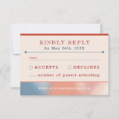 Blasen der Liebe: Märchen Hochzeit einfach RSVP Karte (Vorderseite)