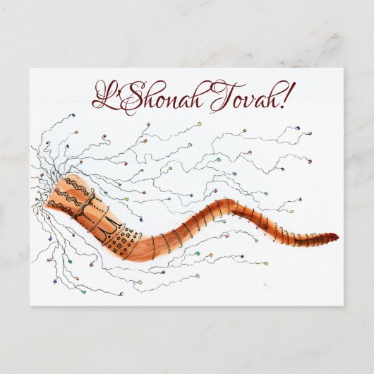 Blasen des Shofar Postkarte (Vorderseite)