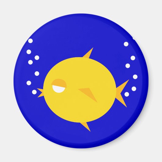 Blasen die Blase BlowFish_double Blase Magnet (Vorne)