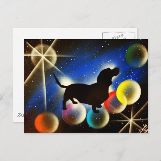 Blasen die Dackel Postkarte (Vorne/Hinten)