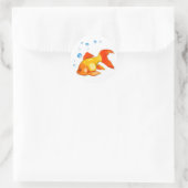 Blasen die Goldfish Runder Aufkleber (Tasche)