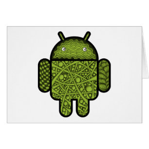 Blasen Doodle-Zeichen für den Android™-Roboter