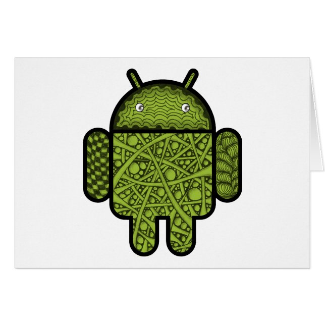 Blasen Doodle-Zeichen für den Android™-Roboter (Vorderseite (Horizontal))
