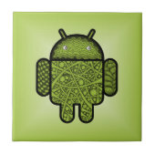 Blasen Doodle-Zeichen für den Android™-Roboter Fliese (Vorderseite)