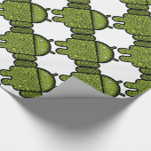 Blasen Doodle-Zeichen für den Android™-Roboter Geschenkpapier (Ecke)