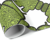 Blasen Doodle-Zeichen für den Android™-Roboter Geschenkpapier (Rolleneckpunkt)
