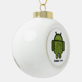 Blasen Doodle-Zeichen für den Android™-Roboter Keramik Kugel-Ornament (Links)