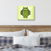 Blasen Doodle-Zeichen für den Android™-Roboter Leinwanddruck (Insitu (Schlafzimmer))