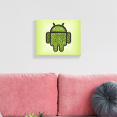 Blasen Doodle-Zeichen für den Android™-Roboter Leinwanddruck (Insitu (Wohnzimmer))