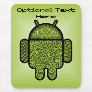 Blasen Doodle-Zeichen für den Android™-Roboter Mousepad