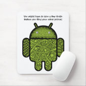 Blasen Doodle-Zeichen für den Android™-Roboter Mousepad (Mit Mouse)