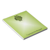 Blasen Doodle-Zeichen für den Android™-Roboter Notizblock (angewinkelt)