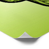 Blasen Doodle-Zeichen für den Android™-Roboter Poster (Ecke)