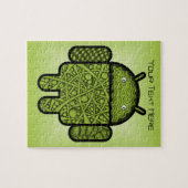 Blasen Doodle-Zeichen für den Android™-Roboter Puzzle (Horizontal)