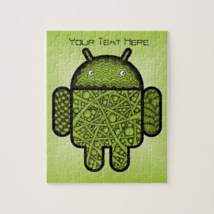 Blasen Doodle-Zeichen für den Android™-Roboter Puzzle