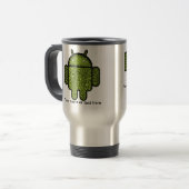 Blasen Doodle-Zeichen für den Android™-Roboter Reisebecher (Vorderseite Links)