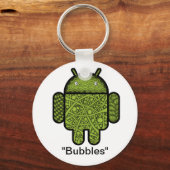 Blasen Doodle-Zeichen für den Android™-Roboter Schlüsselanhänger (Vorderseite)