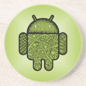 Blasen Doodle-Zeichen für den Android™-Roboter Untersetzer (Vorne)