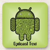Blasen Doodle-Zeichen für den Android™-Roboter Untersetzer (Vorderseite)