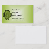 Blasen Doodle-Zeichen für den Android™-Roboter Visitenkarte (Vorne/Hinten)