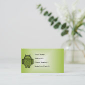 Blasen Doodle-Zeichen für den Android™-Roboter Visitenkarte (Stehend Vorderseite)