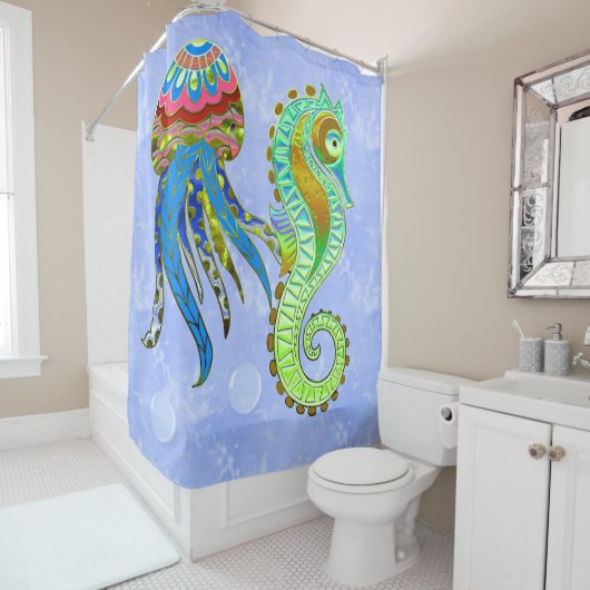 Blasen Duschvorhang (Beispiel)