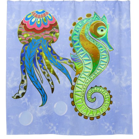 Blasen Duschvorhang (Vorderseite)