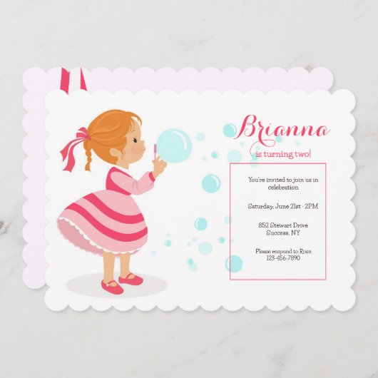 Blasen Einladung (Vorne/Hinten)