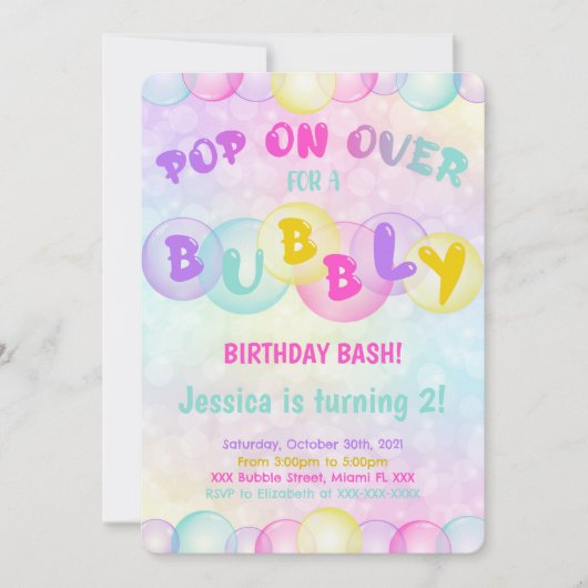 Blasen Einladung (Vorderseite)