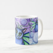 Blasen-feenhafte Katzen-Fantasie Winged Kaffeetasse (VorderseiteRechts)
