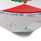 Blasen-Flagge der Dominikanischen Republik Poster (Ecke)