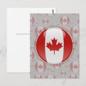 Blasen-Flagge Kanadas Postkarte (Vorne/Hinten)